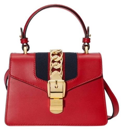 Gucci Red Cross Body Bag - Tradesy Bags Colorful, Gucci Sylvie, Leather Mini Bag, Red Leather Purse, Gucci Purse, Red Leather Handbags, Gucci Purses, Bags Gucci, Perfect Handbag