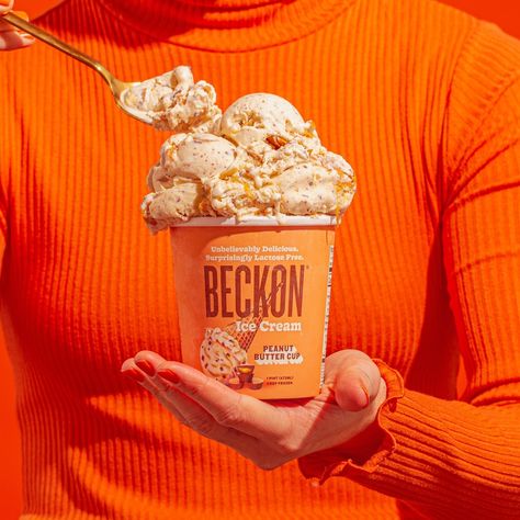 Beckon Ice Cream 🍦 (@beckonicecream) • Instagram photos and videos Ice Cream Social Media Post, Summer Ice Cream Photography, Ice Cream Product Photography, Ice Cream Photoshoot, Lactose Free Ice Cream, Peanut Butter Cup Ice Cream, Peanut Butter Dessert, Ice Cream Inspiration, Cup Ice Cream