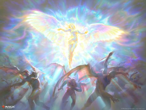 Light Magic Fantasy Art, Light Magic Aesthetic, Mtg Cards, Mtg Art, Ange Demon, Magic Aesthetic, Light Magic, Fantasy Concept Art, Magic Art