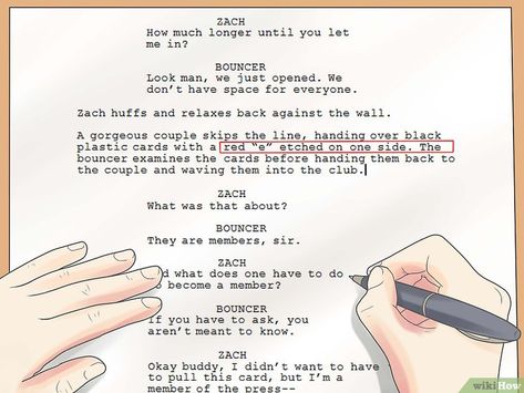 How to Write a Script (with Pictures) - wikiHow Writing A Movie Script, Writing A Script, Write A Script, Screenplay Writing, Writing Scripts, Movie Scripts, Film Editing, Video Script, Blogging Quotes