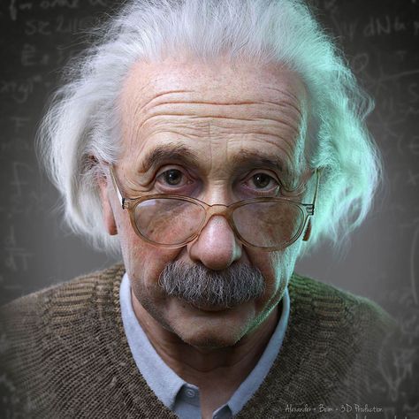 Albert Einstein 3D Porträt für ein Hologram. Gesichtsanimation/Rigging Albert Einstein Pictures, Albert Einstein Photo, 3d Portrait, Famous Scientist, Photographie Portrait Inspiration, Albert Einstein Quotes, Einstein Quotes, Realistic Paintings, Science Art