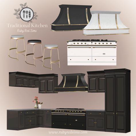 2023.07 Traditional Kitchen Part 2 | Download - FREE | Patreon Sims 4 Cc Luxury Kitchen, Sims 4 Cc Mansion Furniture, Sims 4 Mods Furniture Kitchens, Sims 4 Cc House Decor Kitchen, Sims 4 Cc Fancy Furniture, Sims 4 Cc Modern Kitchen, Luxury Cc Sims 4, Sims 4 Cc Furniture Bedrooms Beds Patreon, Ts4 Cc Furniture Kitchens