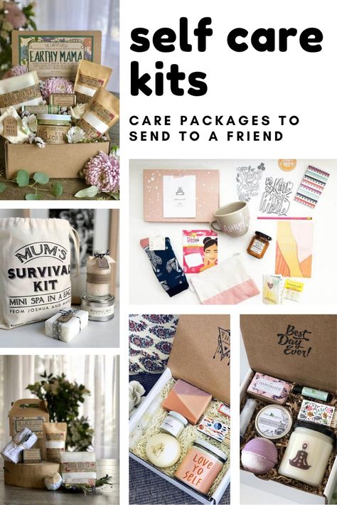 Self Care Kits, Self Care Kit, Coconut Milk Bath, Care Basket, Send To A Friend, Mini Spa, Package Ideas, Spa Gift Box, Care Box