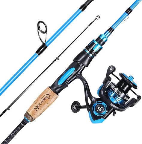 Sougayilang Fishing Combo, MH Fishing Rod and 2000/3000 Spinning Reel Set, Spinning Fishing Rod and Reel Commbo Fishing Tackle Fishing Gear Hunting Gadgets, Fishing Rods And Reels, Spinning Reels, Rod And Reel, Fishing Pole, Saltwater Fishing, Fishing Gear, Fishing Tackle, Fishing Rod