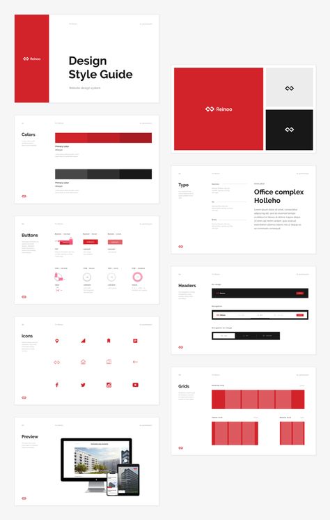 Web Style Guide, Website Style Guide, Brand Guidelines Design, Style Guide Template, Desain Ui, Style Guide Design, Guide Template, Corporate Style, Brand Book