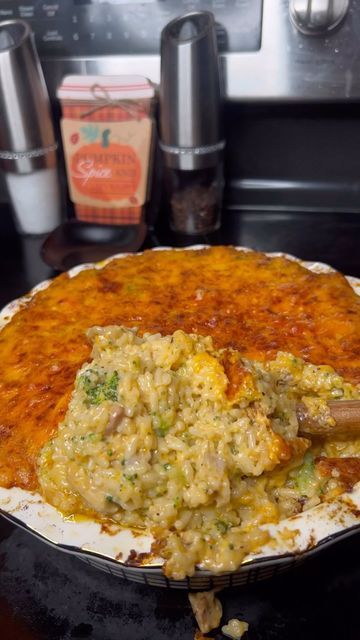 Aaliyah Richmond on Instagram: "Chicken, broccoli & rice casserole🔥" Salmon Rice Broccoli, Broccoli And Rice Casserole, Shrimp Casserole, Rice Shrimp, Rice Broccoli, Broccoli And Rice, Chicken Broccoli Rice Casserole, Salmon Rice, Chicken Broccoli Rice