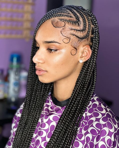 Cornrows and Braids Asymmetric Look Rasta Hairstyles, Big Box Braids Hairstyles, Feed In Braids Hairstyles, Single Braids, Braided Cornrow Hairstyles, Braids Hairstyles Pictures, Hair Twist Styles, Pretty Braided Hairstyles, Beautiful Braids