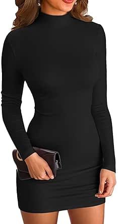 Bodycon Dress Outfit, Bodycon Dress Long Sleeve, Bodycon Dress Long, Fall Sweater Dress, Pencil Dresses, Ribbed Bodycon Dress, Mock Neck Dress, Fire Fits, Party Dress Short