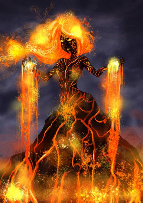 Aries Goddess, Goddess Pele, Hawaiian Goddess, Fire Giants, Fire Goddess, Fire Magic, Burning Desire, Hawaiian Art, Dark Phoenix