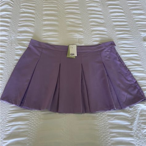 Beautiful Mini Skirt Brand New With Tags From H&M Size Xxl Purple Pleated Mini Skirt, Cute Purple Skirt, Girls Tennis Skirt, Purple Mini Skirt, Tulle Mini Skirt, Black Plaid Skirt, Denim Button Skirt, Mini Pleated Skirt, High Waisted Denim Skirt