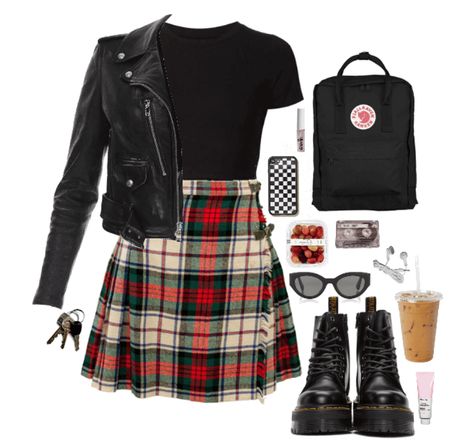 Skirt and top my fav Trendy Winter Fashion, Outfit Grunge, Mode Grunge, Outfits 90s, Street Style Grunge, Plaid Outfits, Trendy Skirts, Hipster Outfits, Stil Inspiration