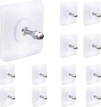 Amazon Wall Hooks for Hanging Review 2023 | Apartment Therapy Adhesive Wall Hooks, Porch Wall, Industrial Hardware, Mounted Shelves, Screws And Bolts, Storage Hooks, Basket Shelves, Hanger Hooks, Shower Caddy