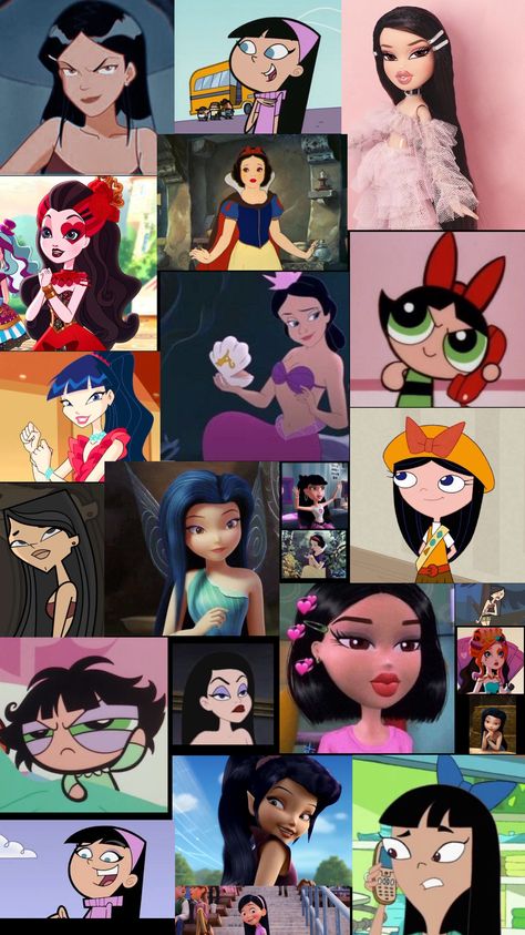 Black Hair Female, Black Hair Cartoon, Hair Cartoon, Cartoon Character Costume, Girl Cartoon Characters, Female Cartoon Characters, Bad Girl Wallpaper, Childhood Tv Shows, Trendy Halloween Costumes