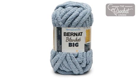 Bernat Blanket BIG Yarn Bernat Blanket Big Yarn, Finger Knitting Blankets, Yarn Stitches, Sky Blanket, Crocheted Blankets, Bernat Yarn, Big Yarn, Jumbo Yarn, Crochet Crowd