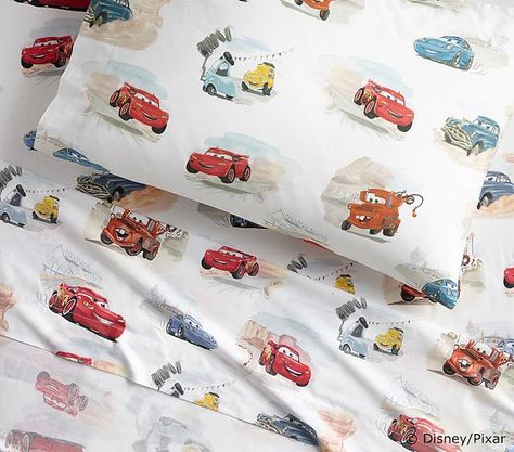 Car Themed Bedrooms, Toddler Bed Sheets, Toddler Duvet Cover, Car Nursery, Disney Bedding, Toddler Sheets, Cars Room, Car Bedroom, Disney And Pixar