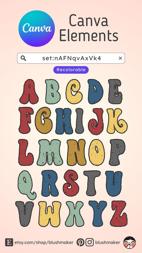 Letters Elements Canva, Cartoon Fonts Alphabet, Key Word Canva, Canva Letter Elements Keyword, Canva Alphabet Element Keyword, Canva Keywords Font, Number Design Ideas, Bubble Fonts Alphabet Graffiti, Canva Letter Element