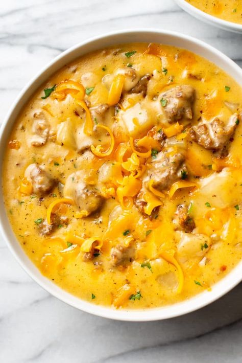 Cheesy Sausage Potato Soup, Potato Chowder Soup, Sausage And Potato Soup, Easy Broccoli Cheddar Soup, Sausage Potato Soup, Pork Sausage Recipes, Sausage Soup Recipes, Creamy Soup Recipes, Sausage Potato