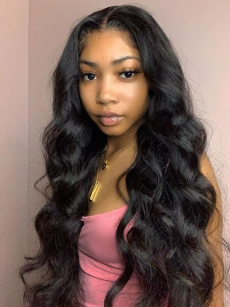 Virgin Hair Wigs, Human Virgin Hair, Body Wave Wig, Body Wave Hair, Long Black Hair, Lace Hair, Front Lace Wigs Human Hair, Baddie Hairstyles, Lace Frontal Wig