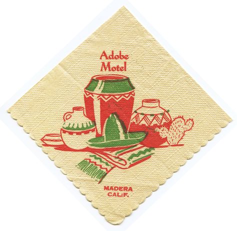 Vintage Napkins | Flickr - Photo Sharing! Mcm Art, Postcard Stamps, Letterpress Stationery, Vintage Packaging, Vintage Napkins, Napkin Design, Letterhead Design, Vintage Type, Postcard Design