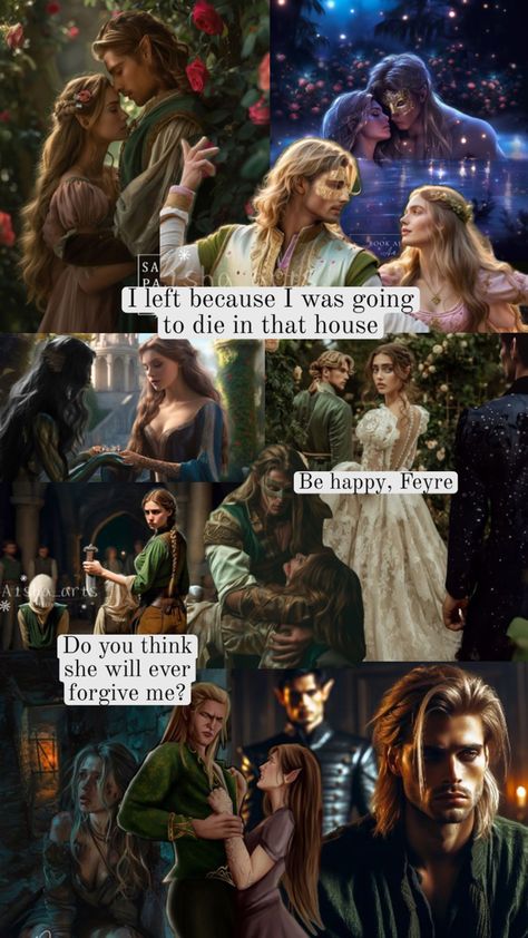 The story of Feyre and Tamlin. Summarized by a few photos and quotes.   #acotar #acomaf #feyre #tamlin #collage Acotar Fanart Tamlin And Feyre, Feyre Tamlin, Feyre And Tamlin, Tam Lin, King Book, Fantasy Books To Read, Books For Boys, World Of Books, Girly Quotes