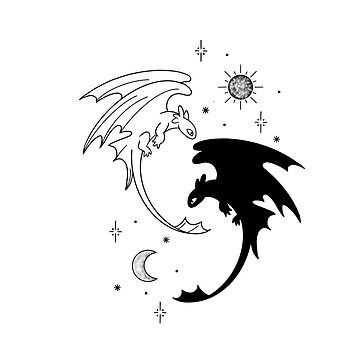 How To Train Your Dragon Tattoo Couple, Toothless And Light Fury Drawing, Toothless And Light Fury Tattoo, Light Fury Tattoo, Toothless Pfp, How To Train Your Dragon Tattoo, Toothless Sticker, Toothless Tattoo, Toothless And Light Fury