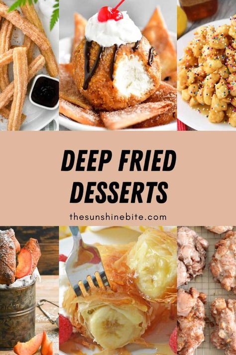 Deep Fry Desserts, Deep Fried Cake Batter, State Fair Desserts, Deep Fried Desserts Fair Foods, Deep Fried Fair Food Recipes, Deep Fried Pies, Deep Fried Sweets, Deep Fried Treats, Fried Desserts Easy