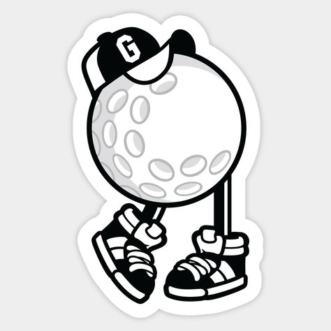 For golf lovers. -- Choose from our vast selection of stickers to match with your favorite design to make the perfect customized sticker/decal. Perfect to put on water bottles, laptops, hard hats, and car windows. Everything from favorite TV show stickers to funny stickers. For men, women, boys, and girls. Golf Stickers, Golf Design, Golf Player, Golf Lover, Golf T Shirts, Halloween Stickers, Kids Magnets, Case Stickers, Hard Hats