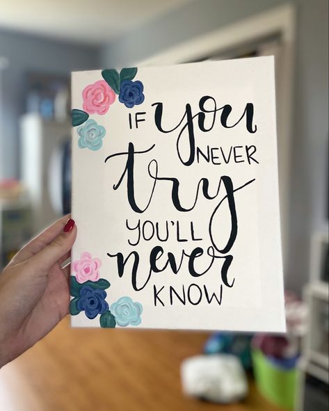 Diy Painting Canvas, Calligraphy Art Quotes, Calligraphy Quotes Doodles, Brush Lettering Quotes, Painting Ideas On Canvas Aesthetic, Journal Inspiration Writing, Doodle Quotes, Canvas Aesthetic, Bullet Journal Mood Tracker Ideas