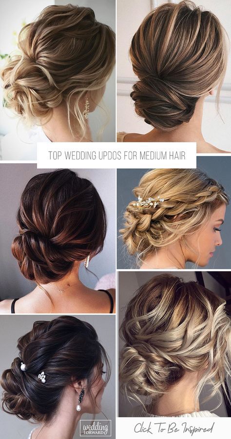 Natural Hair Updo Wedding, Wedding Updos For Medium Hair, Wedding Hairstyles For Medium Hair, Wedding Hair Up, Wedding Updos, Mother Of The Bride Hair, Guest Hair, Hairdo Wedding, Hairstyles Bridesmaid