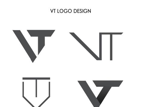 Logo VT Design by Rajith Kumar on Dribbble Vt Logo, Lettermark Logos, Doodles Art, V Design, Fire Video, Letter Logo Design, Letter V, Mood Board Design, Text Logo