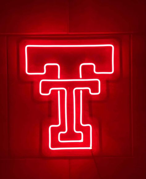 Texas Tech University LED Neon Sign - Officially CLC Licensed - Red Raiders - Lady Raiders - Red Raider - Rawls Course - Raiderland - Monster Moose, LLC. **For Indoor Use Only** Our LED Neon signs are made from industrial grade flexible silicone and long-life LEDs. These LEDs have the same effect as a glass neon sign without being as delicate and fragile. These custom LED Neon signs can be installed in under 5 minutes using a couple wall fasteners or double sided tape (highly dependent on the si Texas Signs, Red Raider, Raiders Girl, Tech Background, Texas Tech University, Texas Tech Red Raiders, Dream School, Red Raiders, Texas Tech