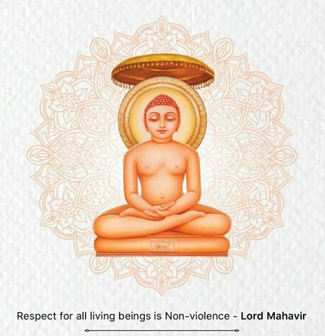 Respect for all living beings is Non-violence #Mahavir #Jain Mahavir Swami Wallpaper, Jainism Wallpaper, Mahavir Swami, New Mehndi Designs, Pooja Room, Pooja Rooms, Laptop Wallpaper, Mehndi Designs, Photo Frame