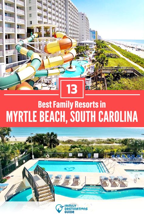 Want ideas for a family vacation to Myrtle Beach? We’re FamilyDestinationsGuide, and we’re here to help: Discover Myrtle Beach’s best resorts for families - so you get memories that last a lifetime! #myrtlebeach #myrtlebeachvacation #myrtlebeachresorts Best Resorts For Kids, Myrtle Beach State Park, Resorts For Kids, Best Family Beaches, Myrtle Beach Resorts, Myrtle Beach Hotels, Best Family Resorts, Myrtle Beach Vacation, Family Friendly Resorts