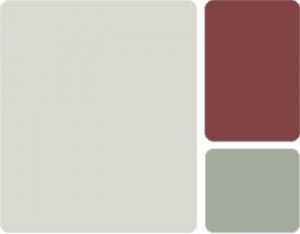 Swatch 3 Burgundy Shutters Color Schemes, Maroon Roof House Colors, Red Exterior House Colors, House Shutter Colors, Red House Exterior, Color Palette Home, Best Color Combinations, Garage Door Colors, Cream Paint Colors