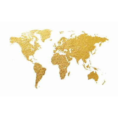 Gold Foil Art Print, Gold World Map, Gold Map, Gold Foil Art, Map Canvas Art, Earth Pictures, Gold Poster, World Map Art, Art Carte