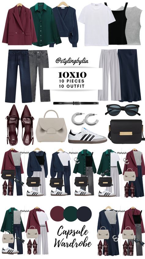 Work Outfit Color Palette, Deep Winter Palette Capsule Wardrobe, Outfits For Cool Winter Color Palette, Capsule Wardrobe For Deep Winter, Fall Outfits For Winter Palette, Dark Winter Fall Outfits, Dark Color Palette Outfits, Dark Fall Palette, Dark Winter Colour Palette Outfits