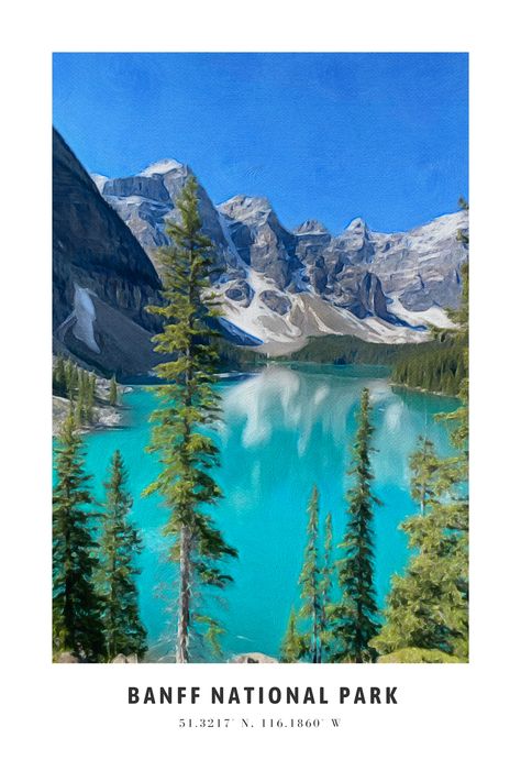 30% off - Digital download of our Banff National Park travel poster! Banff travel print, Banff wall art, Travel poster, Living room home decor, Bedroom wall art, Minimalistic travel print, Digital wall art, Digital travel print, Canada National Park poster, National Park print Banff Artwork, Banff Travel, Easy Landscape Paintings, Animal Printables, National Park Travel, Canada National Parks, National Park Posters, National Parks Trip, House Floor