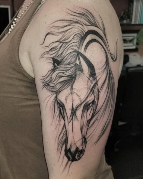 Underarm Tattoo, Dna Tattoo, Horse Shoe Tattoo, Horse Tattoo Design, Cowgirl Tattoos, American Traditional Tattoo Ideas, Traditional Tattoo Ideas, Petit Tattoo, Unicorn Tattoos