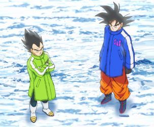 Goku and Vegeta New Movie by andrewdragonball Dragon Ball Goku And Vegeta, Goku Vegeta Broly, Vegeta And Goku, Lord Beerus, Broly Movie, Saga Dragon Ball, Goku Manga, Goku Y Vegeta, Ball Wallpaper