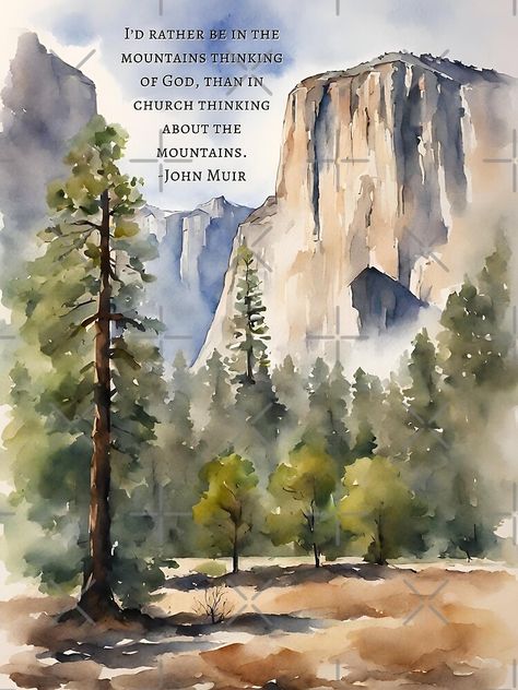 "John Muir quote on El Capitan Yosemite watercolor" Postcard for Sale by Neeshki Yosemite Watercolor, John Muir Quotes, Watercolor Postcard, Life Vision, Bullet Journal Aesthetic, Journal Aesthetic, John Muir, Postcards For Sale, Redbubble Designs