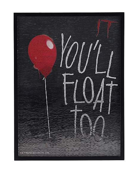 You'll Float Too 3D Frame - It - Spirithalloween.com Pennywise Decorations, You'll Float Too, Pennywise The Clown, Window Wall Decor, 3d Frames, Horror Decor, Halloween Window, Scary Costumes, Scary Halloween Decorations