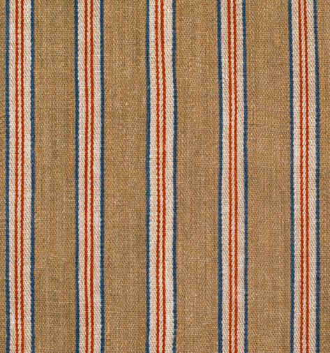 Tynemouth Ticking Rust | Prints | Fabrics | The Collection | Robert Kime Ltd. Robert Kime, Wallpaper Furniture, Ticking Fabric, Antique Fabrics, Linen Pillow Covers, Pillow Cover Design, Etsy Pillow Covers, Pillow Forms, Linen Pillows