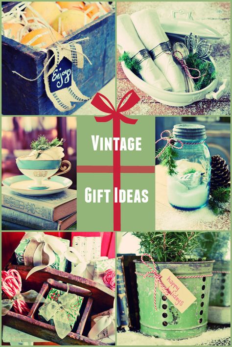 love vintage... Vintage Christmas Gifts Ideas, Diy Vintage Gifts, Vintage Christmas Gift Ideas, Vintage Gift Box Ideas, Christmas Presents Ideas, Handmade Christmas Gift Ideas, Vintage Gift Ideas, Gift Ideas Handmade, Gift Ideas For Christmas