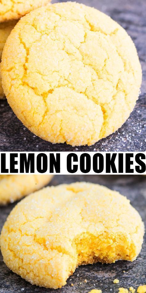 Lemon Snack, Lemon Cookies Easy, Quick Cookies Recipes, Lemon Cookies Recipes, Resepi Biskut, Cookies From Scratch, Lemon Sugar Cookies, Lemon Dessert Recipes, Lemon Flavor