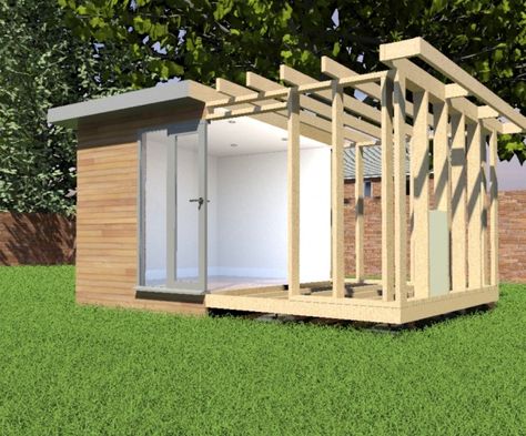 Garden Room Construction Contemporary Garden Rooms, Garden Cabins, Summer House Garden, Backyard Studio, House Shed, Backyard Office, Backyard Sheds, Casa Container, Garden Rooms