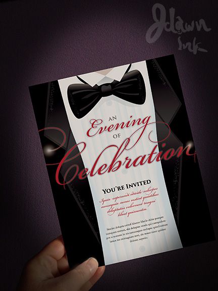 Black Tie Event Invitation, Event Invitation Design, Elegant Black Tie, 50th Bday, Business Pitch, 50th Party, 90th Birthday, Black Tie Event, Event Invitation