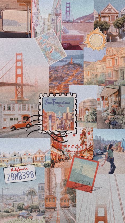 San Francisco Vision Board, San Francisco Wallpaper Iphone, San Francisco Aesthetic Wallpaper, California Wallpaper Aesthetic, Aesthetic August Wallpaper, California Aesthetic Wallpaper, San Diego Wallpaper, Vintage California Aesthetic, California Iphone Wallpaper