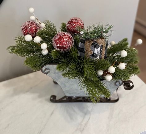 This Floral Arrangements item by JDDesignandDecor has 21 favorites from Etsy shoppers. Ships from Norton, MA. Listed on Mar 10, 2023 Tabletop Sleigh Decor, Santa Sleigh Centerpiece Ideas, Sleigh Flower Arrangement, Christmas Sleigh Arrangements, Decorated Sleighs For Christmas, Sleigh Centerpiece Christmas, Sleigh Decorating Ideas Christmas, Sleigh Decorating Ideas, Bedroom Ideas Lights