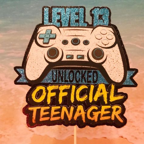 Amazing Edible Creations on Instagram: “Really loved making this for an Official Teenager. Thanks Graça for the opportunity. 💕 #officialteenager #level13unlocked #caketoppers…” Level 13 Unlocked Cake, Edible Creations, Birthday Stickers, 13th Birthday, Birthday Ideas, Cake Toppers, Birthday, On Instagram, Quick Saves