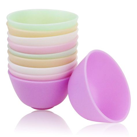 PRICES MAY VARY. Material: Made of high quality food grade silicone material,soft and flexible,durable,not easy to break,can serve for a long time Size: The silicone bowl measures 3.35"/8.5cm in diameter,1.97"/5cm in height,5 different colors: green,pink,orange,white,purple,which is convenient for you to choose different color for different purpose Easy to clean: The surface of these reusable silicone bowls is smooth and non-stick,which is easy and convenient to use and clean,just rinse the bowl Mask Bowl, Skincare Diy, Craft Resin, Esthetician Room, Facial Sponges, Pinch Bowls, Baking With Honey, Silicone Bowl, Kitchen Remodel Design